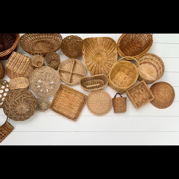 Boho mystery 12 VTG wicker basket wall set! - Picture 6 of 15